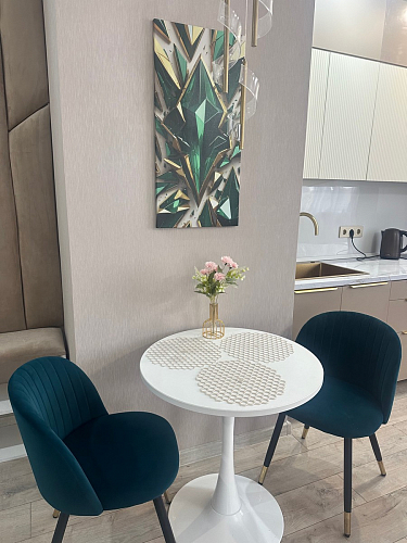 Стул на металлокаркасе Gabi dark beige / black / silver фото покупателя 585