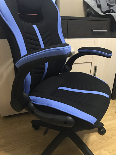 Компьютерное кресло Plast черный / голубой фото покупателя 19