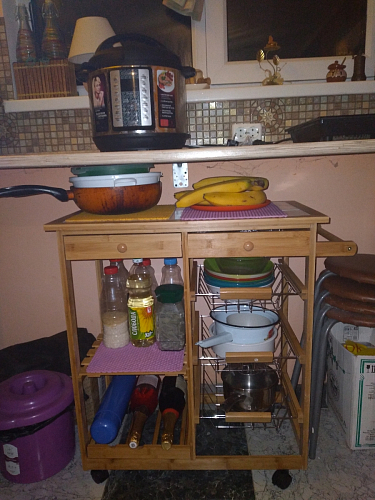 Стол передвижной mod. JW3-2063 натуральный фото покупателя 1