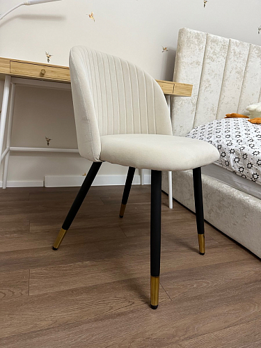 Стул на металлокаркасе Gabi 1 light blue / black / gold фото покупателя 255