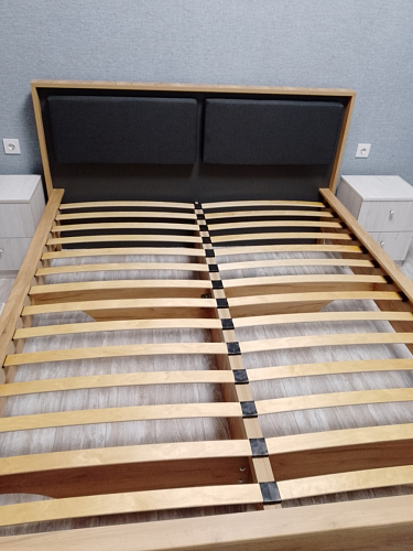 Двуспальная кровать Клауд 160х200 парящая дуб крафт золотой / антрацит фото покупателя 452