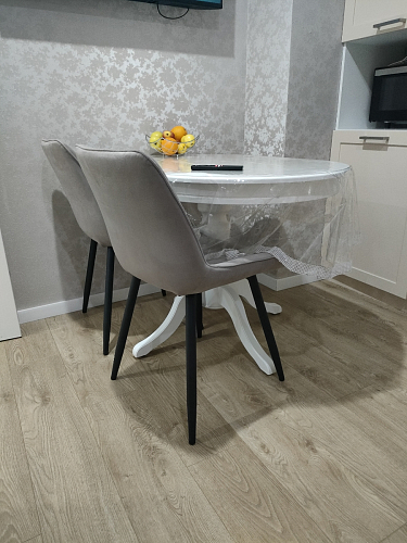 Стул на металлокаркасе Седа К латте / черный фото покупателя 51