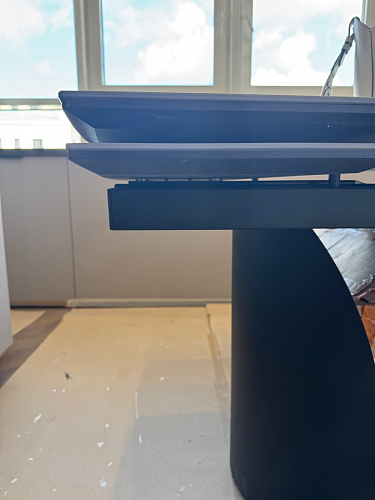 Керамический стол Готланд 160(220)х90х79 белый мрамор / черный фото покупателя 23