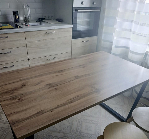 Стол Лота Лофт 140 25 мм черный матовый / бетон фото покупателя 189