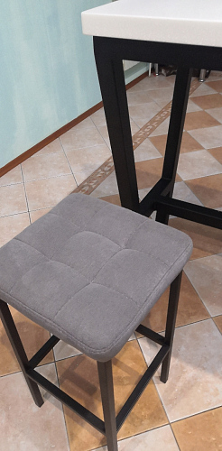 Барный стул Лофт катания лаванда / белый матовый фото покупателя 68