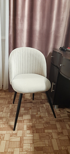 Стул на металлокаркасе Gabi 1 light blue / black / gold фото покупателя 291