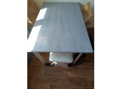 Деревянный стол Лота Лофт 120(160)х75 черный матовый / бетон светлый фото покупателя 688