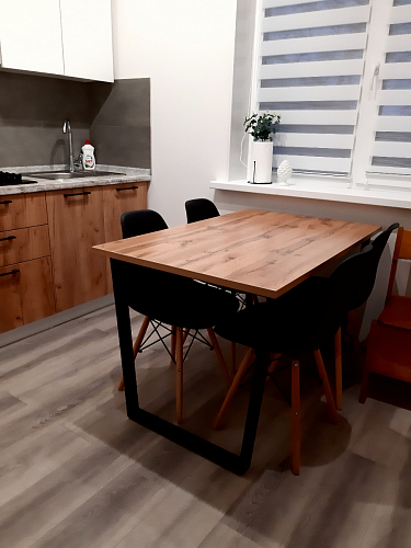 Деревянный стол Лота Лофт 120х75 белый матовый / дуб крафт золотой фото покупателя 393