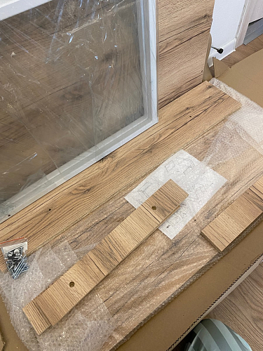 Письменный стол Леон Лофт черный матовый / дуб вотан фото покупателя 117