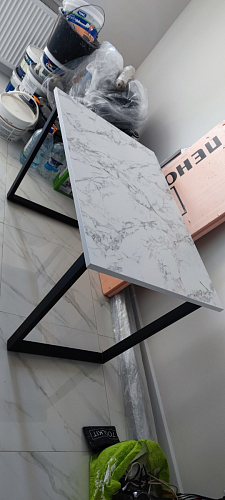 Стол Лота Лофт 120 32 мм бетон / черный матовый фото покупателя 6