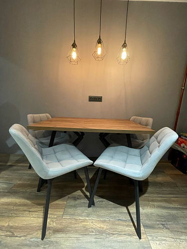 Стул на металлокаркасе Челси К крутящийся бирюзовый / черный фото покупателя 101