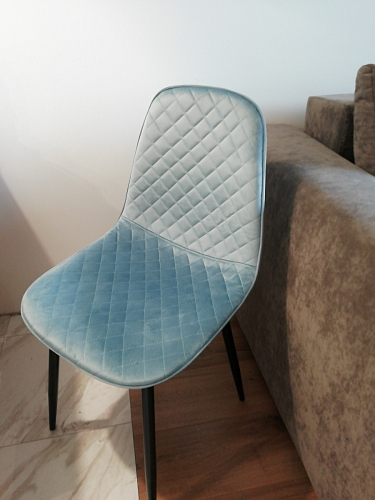 Стул на металлокаркасе Capri голубой фото покупателя 103