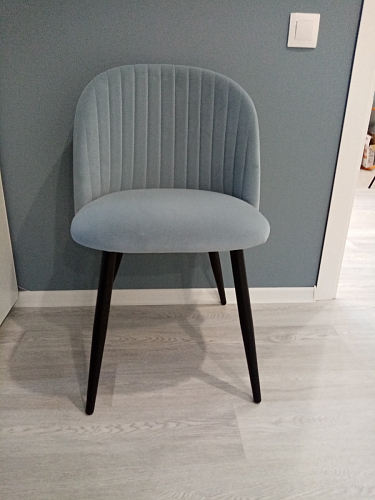 Стул на металлокаркасе Gabi 1 light purple / black / gold фото покупателя 292