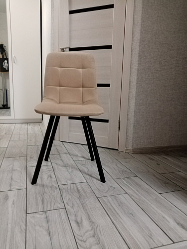 Стул на металлокаркасе Чилли черный / голубой фото покупателя 280