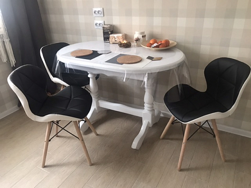 Деревянный стул PC-027 black / white фото покупателя 13