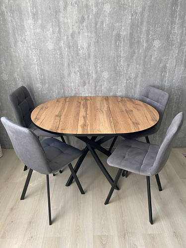 Стул на металлокаркасе Чилли К темно-серый (velutto 32) / черный фото покупателя 452