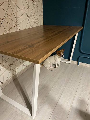 Стол Лота Лофт 140 25 мм черный матовый / бетон фото покупателя 162