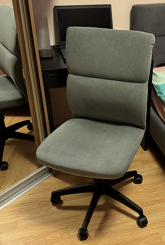 Компьютерное кресло Benefit/Бенефит флок серый 29 фото покупателя 35