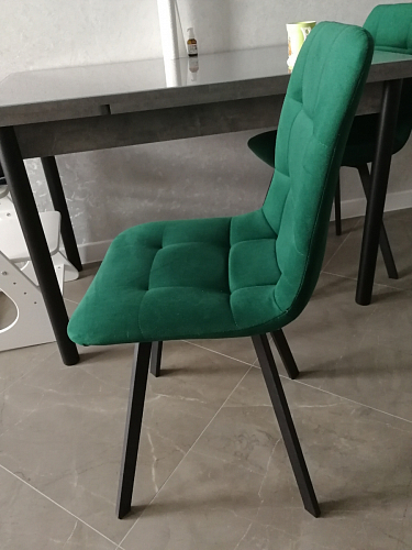 Стул на металлокаркасе Чилли темно-серый / черный каркас фото покупателя 197