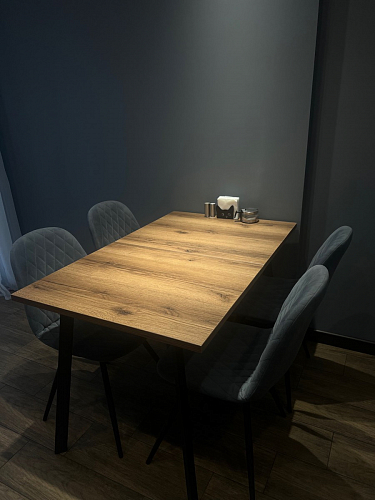 Стол Тринити Лофт 120 32 мм дуб галифакс табако / черный матовый фото покупателя 248