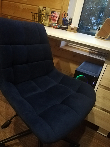 Компьютерное кресло Честер голубой (velutto 47 ) / черный фото покупателя 48