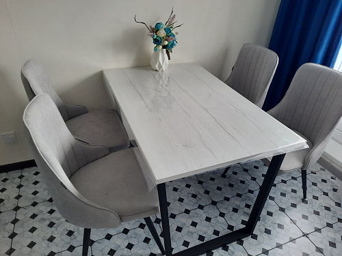 Стол раскладной Лота Лофт 120 25 мм юта / черный матовый фото покупателя 832