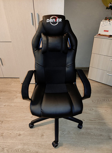 Компьютерное кресло Driver/Драйвер кожзам черный / серый фото покупателя 154