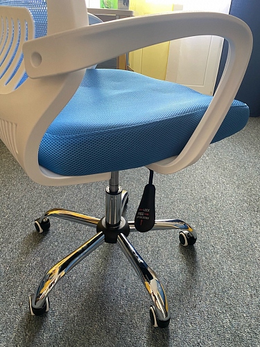 Компьютерное кресло Ergoplus белое / голубое фото покупателя 31