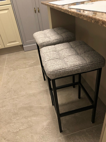 Барный стул Лофт микровелюр катания блэк / черный матовый фото покупателя 232