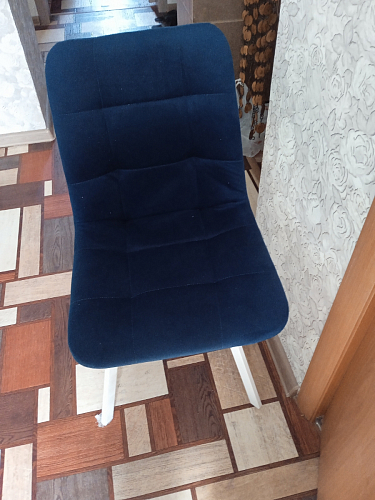 Стул на металлокаркасе Чилли К светло-серый велюр / черный каркас фото покупателя 460