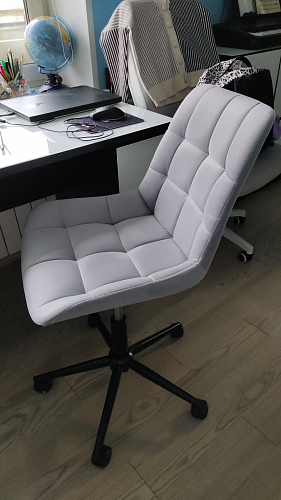 Компьютерное кресло Честер экокожа бежевая / белый фото покупателя 8