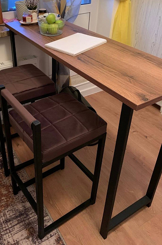 Барная стойка Дилан Лофт 120х60х90 бетон фото покупателя 75