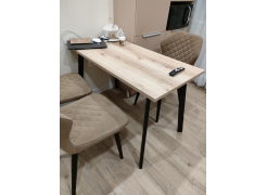 Стол Тринити Лофт 120 32 мм бетон / черный матовый фото покупателя 554