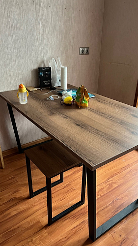 Деревянный стол Лота Лофт 120x75 дуб крафт табачный / черный матовый фото покупателя 272