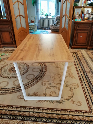 Деревянный стол Лота Лофт 140х80 черный матовый / бетон светлый фото покупателя 692