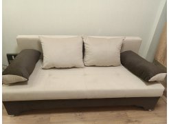 Диван Ник-2 микровельвет коралловый / коричневый фото покупателя 1