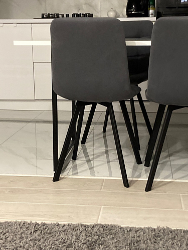 Стул на металлокаркасе Чилли К темно-серый (velutto 32) / черный фото покупателя 38