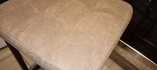 Барный стул Лофт ткань канди крем / черный матовый фото покупателя 95