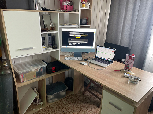 Компьютерный стол КС15 венге / дуб молочный левый фото покупателя 10