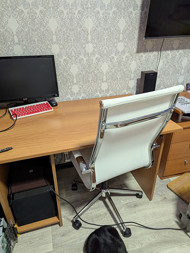 Компьютерное кресло Reus черная сетка / хром фото покупателя 70