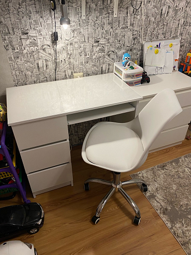 Компьютерное кресло Kolin с подушкой clear / white фото покупателя 142