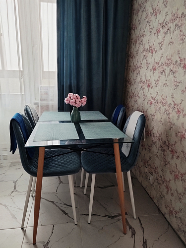 Стул на металлокаркасе Capri blue / white фото покупателя 1