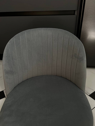 Стул на металлокаркасе Gabi dark beige / black / silver фото покупателя 468