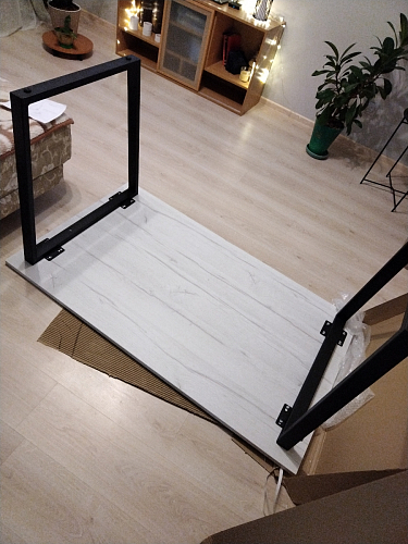 Деревянный стол Лота Лофт 140х80 дуб крафт табачный / черный матовый фото покупателя 525