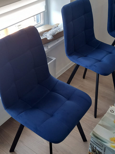 Стул на металлокаркасе Чилли К кирпичный / черный фото покупателя 241