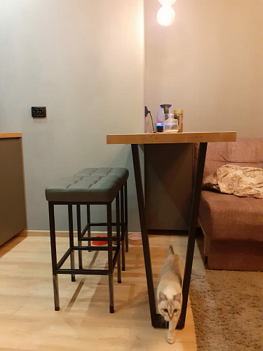 Барный стул Лофт линкольн белый / белый матовый фото покупателя 13