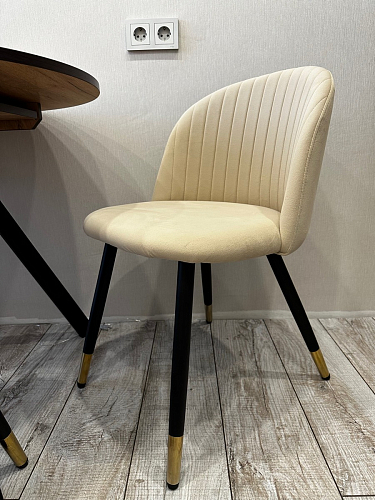 Стул на металлокаркасе Gabi 1 light blue / black / gold фото покупателя 552