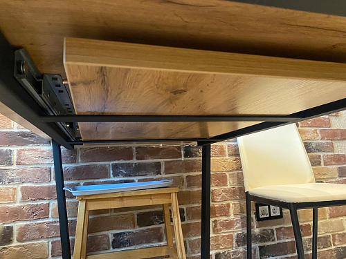 Стол Лота Лофт 140 25 мм черный матовый / дуб вотан фото покупателя 912