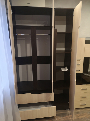 Шкаф Гавана двухстворчатый венге / дуб молочный фото покупателя 3