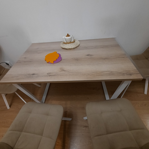 Стол Лота Лофт 120 32 мм бетон / черный матовый фото покупателя 393